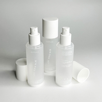 Flacon pompe sans air en plastique 50ml 80ml Flacon pulvérisateur à brume Flacons de soin personnalisés avec logo