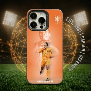 <span class=keywords><strong>Cover</strong></span> per <span class=keywords><strong>iPhone</strong></span> 16/15/14/13/12 ProMax con Giocatore di Calcio Olandese Sfumato <span class=keywords><strong>Arancione</strong></span>, Custodia Opaca Antiurto Personalizzata - Product Image 1