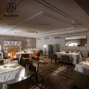 Diseño moderno de cuero naranja muebles de hotel al por mayor de comida rápida restaurante Mesa silla conjunto para cafetería USO COMERCIAL - Product Image 6
