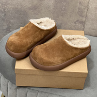 Bottes d'hiver pour femmes de luxe, bottes à plateforme, semelle épaisse, fourrure en daim, bottes courtes chaudes