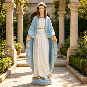 Statue Personalizzate in Resina di Madrina Religiosa a Grandezza Naturale, Adatte per Decorazioni Interne ed Esterne di Luoghi Religiosi - Product Image 2