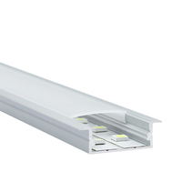 Profilé en aluminium LED avec diffuseur, embouts et clips pour bande LED 30*10 mm