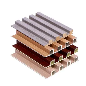 Xây dựng WPC không thấm nước Bảng điều khiển Tường Bảng tổng hợp nhựa Composite ngoài trời rãnh ốp và gỗ sợi lưới tản nhiệt rỗng