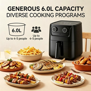 Nouvelle Arrivée <span class=keywords><strong>Friteuse</strong></span> à Air Simple à Double Bouton, Arrêt Automatique en Cas de Surchauffe, Contrôle Manuel de la Température, <span class=keywords><strong>Friteuse</strong></span> à Air Mécanique Domestique - Product Image 4