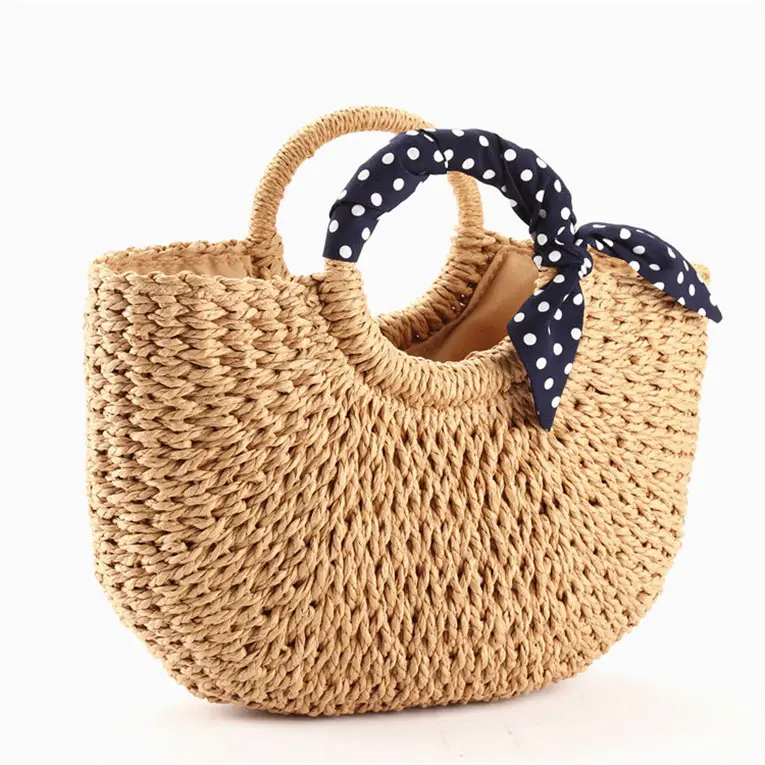 Sac En Boite De Messager Bois Sacs aliran Les Femmes Boho Hobo A Feuilles Palmier Tissee Plage Paille Africaine