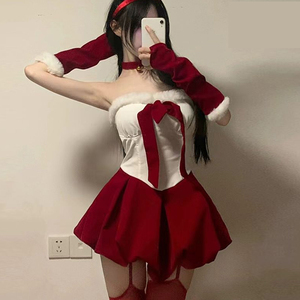 Nouvelle Robe de Lingerie Moulante sans Bretelles avec Empiècements, Lingerie Sexy de Lapin, Lingerie de Noël Sexy de Lapin pour Femme, Costume - Product Image 4