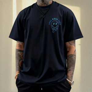 เสื้อยืดคอกลมผ้าฝ้ายหนานุ่มสไตล์ลำลองสำหรับฤดูร้อน พิมพ์ลายโลโก้ตามสั่ง ทรงหลวมไหล่ตก แขนสั้น ไซส์ใหญ่ - Product Image 2