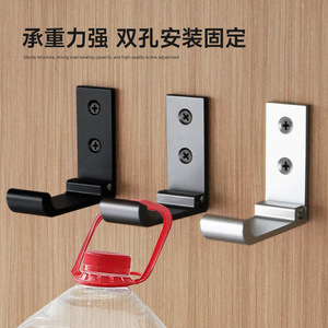 Aluminum Alloy Wall <b>Hook</b> Rectangle Foldable <b>Black</b> Gray Silver Bathroom Wardrobe Door Hanging <b>Hook</b> - Product Image 1