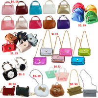 Sacs à main de luxe miniatures en gros pour accessoires de maison de poupée, mini sacs de créateurs de marque, jouet de jeu d'imitation DIY