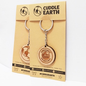 Promotional Gifts Favors Charm Wood <b>Key</b> <b>Chain</b> Custom Personalized Carving Plain Pouch Cork Blank Wooden Keychain - Product Image 2