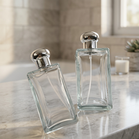Venta al por Mayor de Botellas de Perfume de Vidrio Recargables de Lujo de 30ml/50ml/100ml para Muestras de Aromaterapia, Personalizadas con Serigrafía