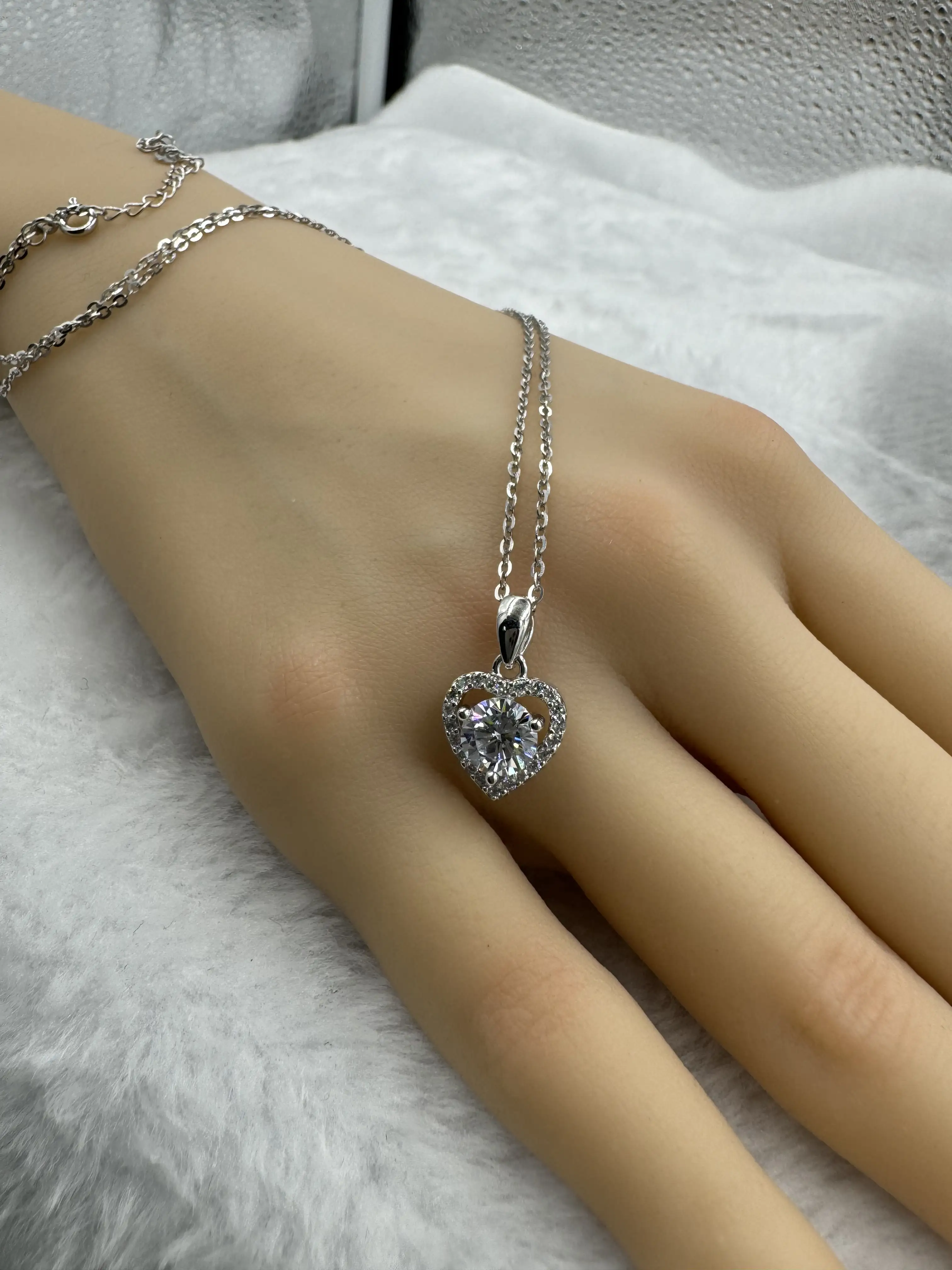 תכשיטים חדשים מותאמים אישית שרשרת נשים מכסף סטרלינג 925 יהלומי זירקון מויסניט יהלום מתורבת מתנה מעולה