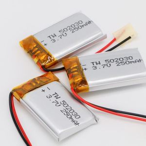 CE <span class=keywords><strong>3</strong></span>,7 v 502030 li-polímero 250 mAh battery rechargeable - Product Image 1