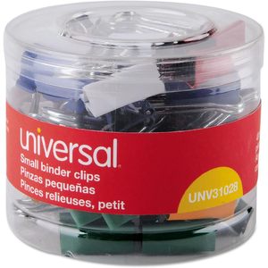 UNV31028 Boîte de rangement universelle pour pinces de reliure, petites, assorties (40/paquet), pinces à ressort en métal pour usage bureautique, aimants en acier - Product Image 5