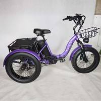 2025 Vente en gros transfrontalière MGN001 Tricycle chariot de courses à pneus larges de 20 pouces avec moteur avant à assistance électrique au lithium