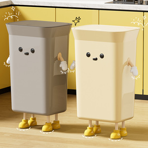 ถังขยะในครัวทรงสี่เหลี่ยมขนาดใหญ่พร้อมฝาปิดกันน้ำสำหรับใช้ภายในอาคาร ดีไซน์ทรงแคบ - Product Image 1