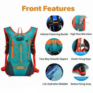 सर्वश्रेष्ठ विक्रेता खेल 12 एल हाइड्रेशन बैकपैक कस्टम चिंतनशील चलने वाली बनियान 1.5l पानी मूत्राशय के साथ - Product Image 5