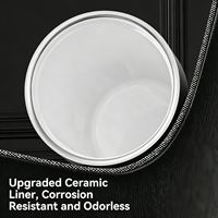 Tasse en céramique à double paroi, bouteille d'eau en acier inoxydable de 480 ml, gourde isotherme anti-fuite, écologique, avec paille, idéale comme cadeau
