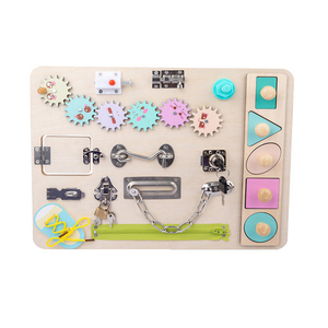 新款儿童蒙台梭利宝宝早教辅具套装锁开忙碌科学益智玩具 - Product Image 1