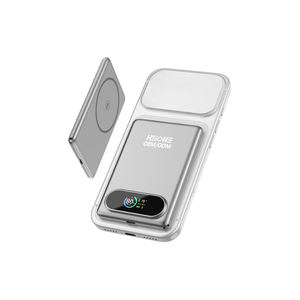 Chargeur sans fil magnétique en alliage d'aluminium LX27 L avec charge rapide sans fil 15W et filaire 20W et écran TFT - Product Image 1