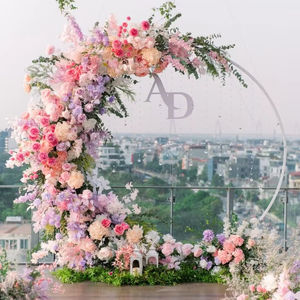 Adornos Florales Artificiales LANJO 3D en Forma de Luna, Color Personalizado, Hechos a Mano, para Arreglos Florales y Soportes de Flores - Product Image 1