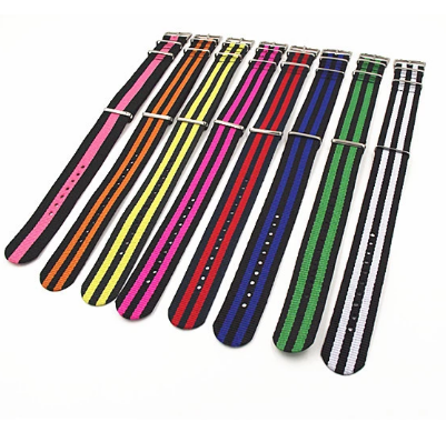Wholesale Factory Direct Sale Adjustable 18mm 20mm 22mm Nylon Watch Strap Band