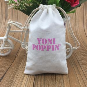 月経カップ用カスタム8オンスコットンキャンバス巾着ダストギフトバッグ包装ポーチ - Product Image 3