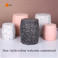 Organisateur de rangement pour salle de bain, distributeur de cotons-tiges, support en résine terrazzo, couvercle de pot à bougie, organisateur de maquillage, bac de rangement 5kg