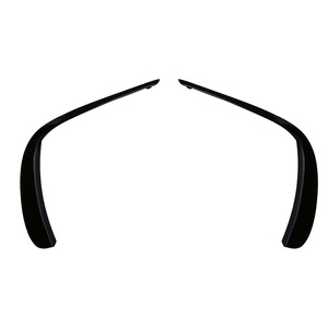 Mercedes-Benz E-Class W213 Front Bumper Canard Body Kit Piano Black Carbon Fiber Texture PP Material - Product Image 1