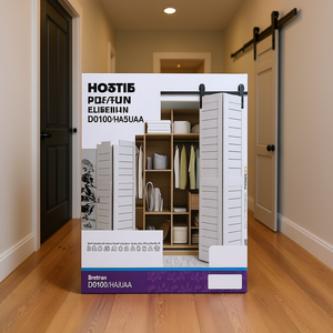 Kit de quincaillerie pour porte coulissante pliante Bretain D0100HA5UAA Noir Style Ferme Intérieur - Product Image 2