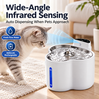 Fontaine d'hydratation sans fil UVC pour animaux de compagnie (chats et chiens) avec certification CE FCC RoHS, prise en charge OEM ODM, pour usage domestique quotidien, sans fil, capacité de 2,5 L