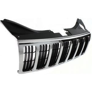 Rejilla de parrilla para Jeep <span class=keywords><strong>Grand</strong></span> <span class=keywords><strong>Cherokee</strong></span> 2005 <span class=keywords><strong>2006</strong></span> 2007 carcasa cromada con inserto negro de plástico OEM 55156814AB - Product Image 2