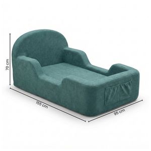 2026 Ingrosso di fabbrica Struttura letto per bambini grandi in spugna morbida senza legno, con rivestimento antiscivolo, lavabile e impermeabile per camera da letto, dai 3 anni in su - Product Image 3