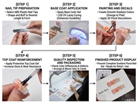 Ongles artificiels faits à la main à pression, couvrance totale, pré-dessinés avec colle pour doigts C678
