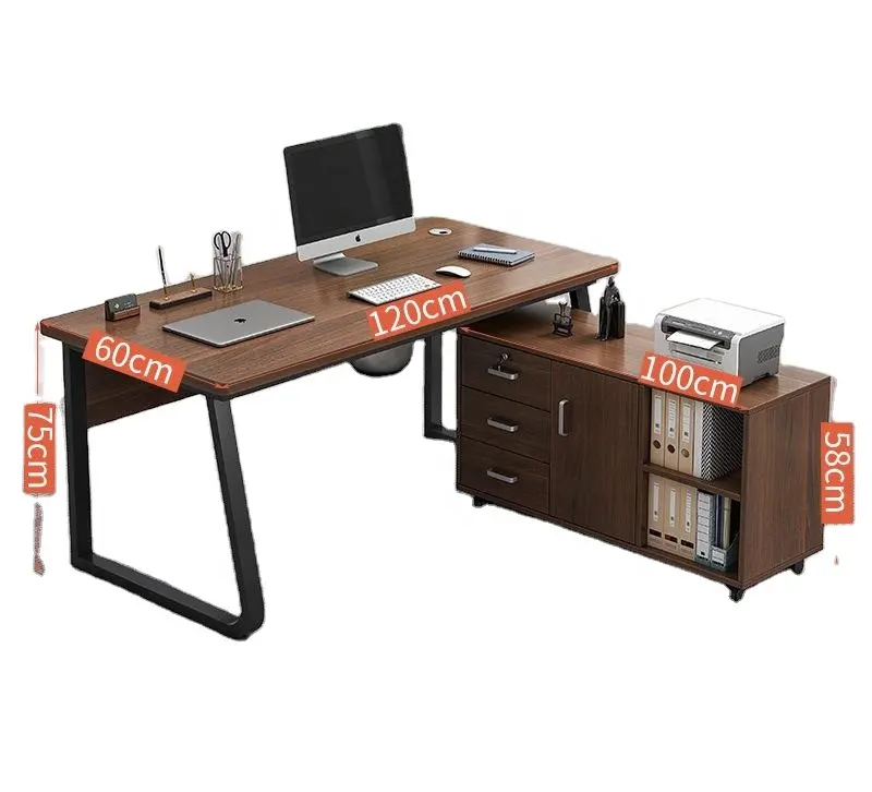 Harga grosir 2024 mata staf Modern tahan lama furnitur kantor meja kantor kayu