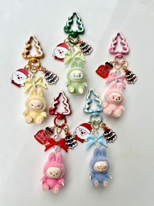 Hot New 26 Design Pop Mart Labubu Flocking <strong>Keychain</strong> Toy <strong>Cute</strong> the Monster Labubu Vinyl Art Toy Gift Mini Cash Bags Purse <strong>Keychain</strong> - Product Image 5