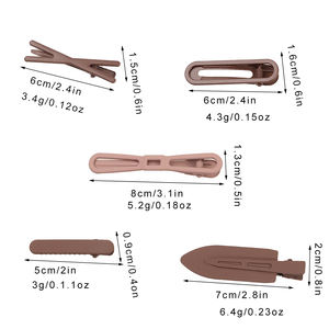 Lot de 3 pinces à cheveux mates sans pli ni trace, style doux, couleurs nude et tendance, pour femmes et filles - Product Image 3