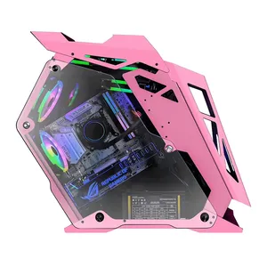 M-ATX/<strong>Mini</strong>-<strong>ITX</strong> <strong>Computer</strong> Chassis RGB Mid Tower Cabinet with Tempered Glass Transparent Side Panel Gaming PC Case - Product Image 5