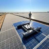 Machine de nettoyage de panneaux solaires SUNNOVA L1 200m télécommandée, 4 capteurs, anti-chute, pour toits raides, 20 brosses de nettoyage