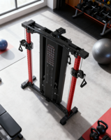 Máquina Smith Compacta Todo en Uno de Acero para Entrenamiento de Fuerza Comercial con Cables Cruzados para Fisicoculturismo