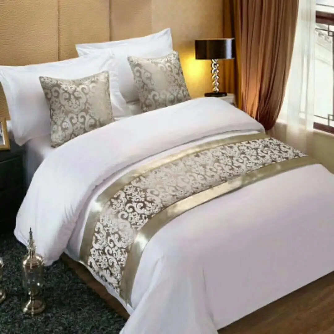 Wholesale Hotel Luxury Bed Sheet Sets 100% Cotton 200 300 Thread Count 4pcs Microfibre Bedding set