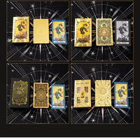Jeu de cartes de tarot classique transfrontalier imprimé au laser sur PVC, cartes étanches, ensemble complet pour débutants, vente en gros