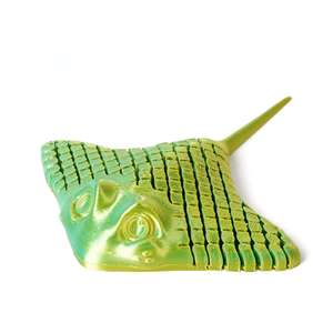 Faible MOQ, adorable et coloré, aimant de réfrigérateur en acier inoxydable en forme de raie manta, imprimé en 3D par laser, motif poisson animal, pour cadeaux de Noël - Product Image 4