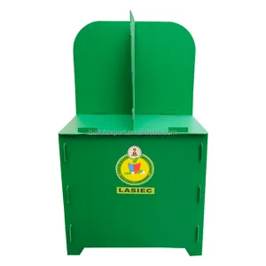 Gegolfd Plastic Opvouwbare Stemmen Platform Polling Booth Voor 2 Persoon