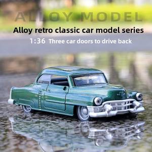 Modelo de Coche Clásico de Metal Fundido a Presión a Escala 1/36, con 3 Puertas que se Abren, Función de Retroceso, Vehículo Retro Clásico de Aleación, Juguetes de Coche Certificados - Product Image 3
