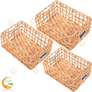 Vietnam Exquisite Durable Household <b>Built</b>-<b>in</b> Water Hyacinth Open Weave Pantry Basket <b>Bin</b> from Vietnam - Product Image 3