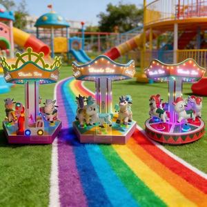 Carrusel de Monedas con Forma de Zebra, Carrusel Portátil Pequeño, Tiovivo para Niños, Carrusel de 6 Asientos para Niños - Product Image 4