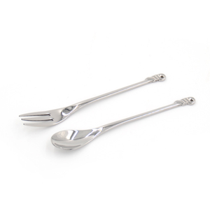 DFO03 Cubertería de Acero Inoxidable de Alta Calidad, Cuchara Creativa con Mango de Concha para Pastel, Miel y Postre, Cuchara para Café, Tenedor para Ostras - Product Image 1