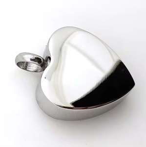 빈 심장 메모리 스테인레스 스틸 애쉬 항아리 펜던트 유행 유품 매력 - Product Image 2