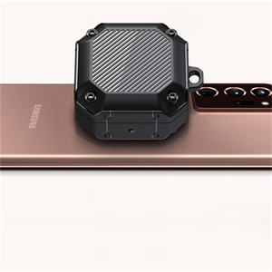 Funda protectora de fibra de carbono a prueba de golpes con llavero, para <span class=keywords><strong>Samsung</strong></span> <span class=keywords><strong>Galaxy</strong></span> <span class=keywords><strong>Buds</strong></span> <span class=keywords><strong>2</strong></span>, <span class=keywords><strong>Galaxy</strong></span> <span class=keywords><strong>Buds</strong></span> <span class=keywords><strong>Pro</strong></span> - Product Image 3
